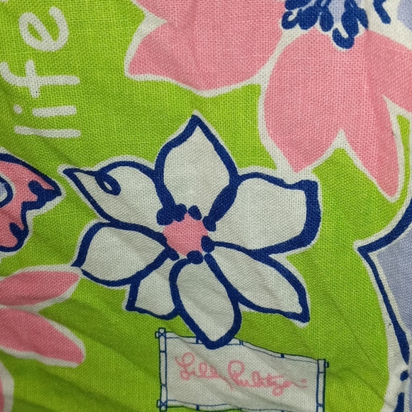 Lily Pulitzer cotton scarf floral butterfly bandan - Picture 4 of 4